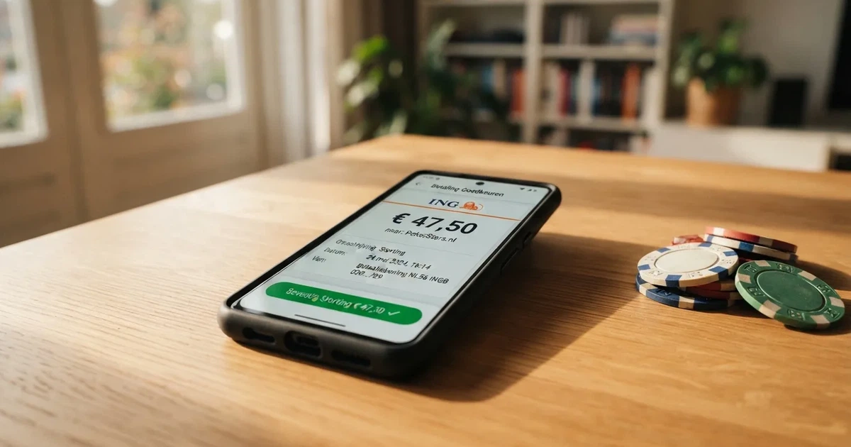 Een smartphone toont een bank-app met een goedkeurscherm voor een betaling