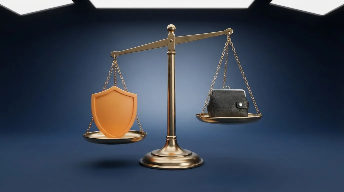 Een weegschaal met aan de ene kant een Ksa-keurmerk en aan de andere kant een Neteller-logo, tegen een achtergrond van het Nederlandse kansspelregister.